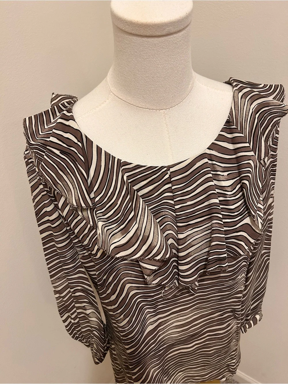 Tory Burch animal print silk blouse